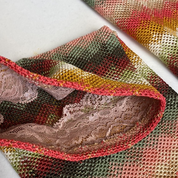 Free People Sierra Woven Diamond Print Over-the-Knee Socks, Colorful - Picture 6 of 12